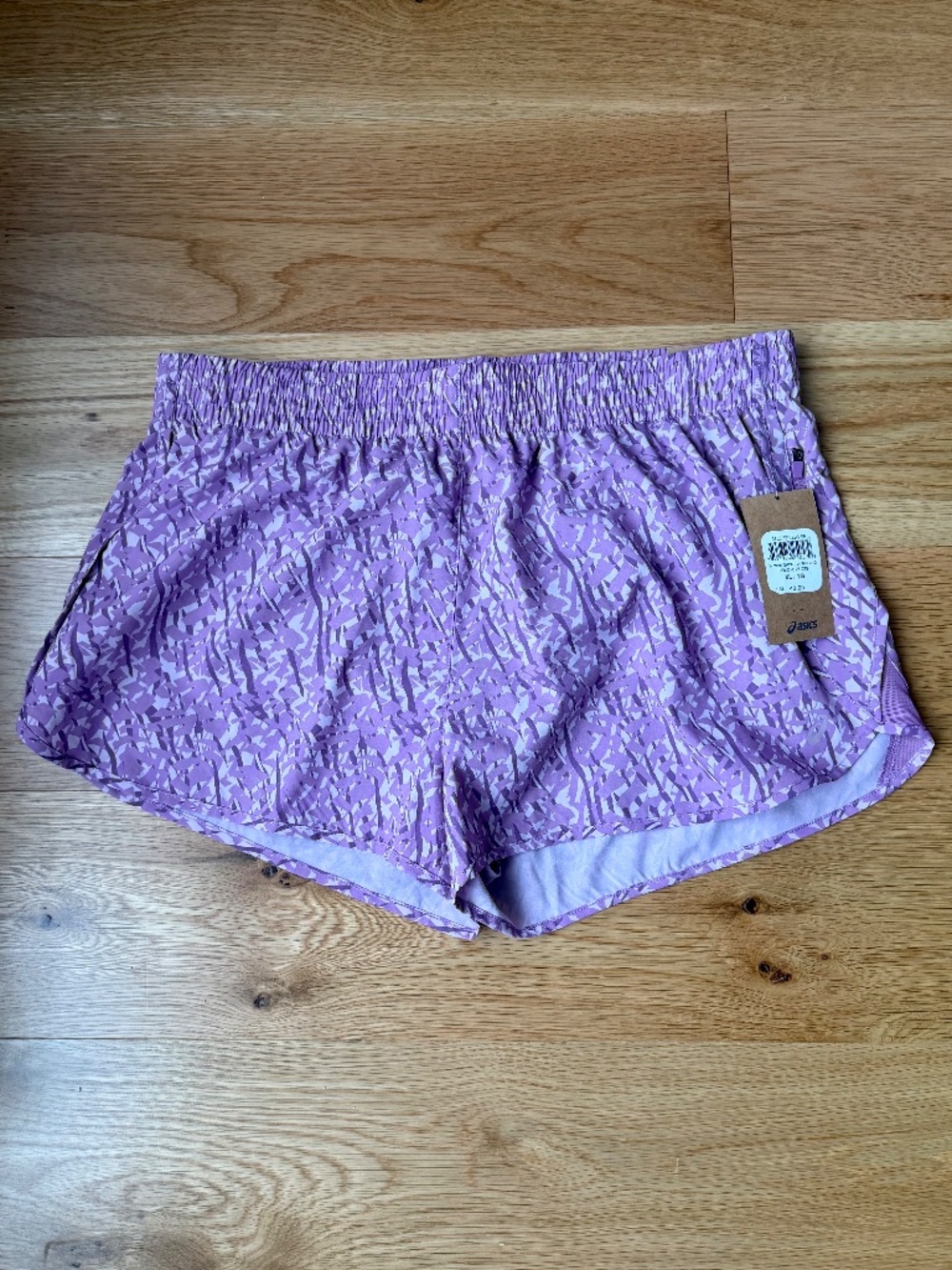 NWT Asics Women's Sz XL Purple Lightweight Lined Running Shorts